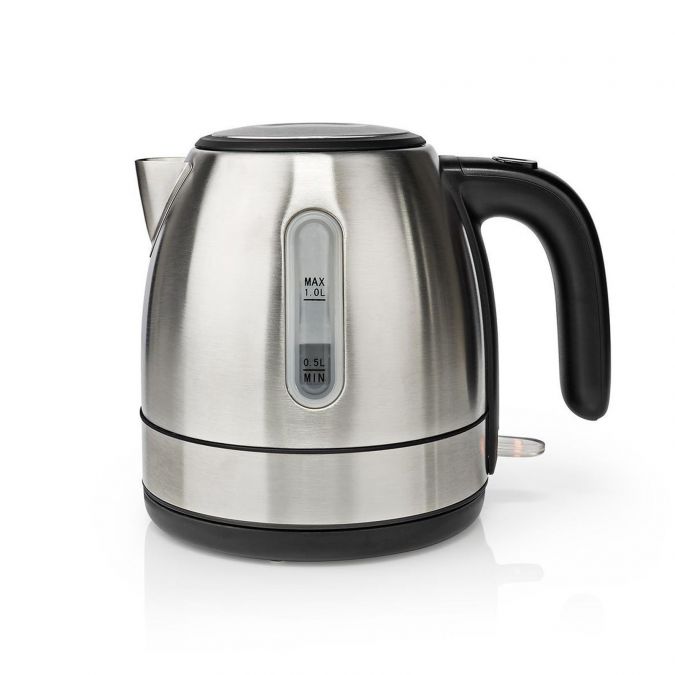 Electric Kettle, 1.0L Capacity with Quick Boil Time, Boil-Dry Protection and Removable Filter for Fresher Water, 2150W - Silver