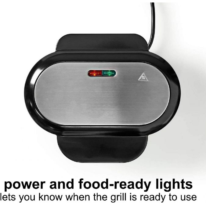1000W Electric Non-stick Twin Hamburger Burger Patty Maker Grill Griddle Cooker