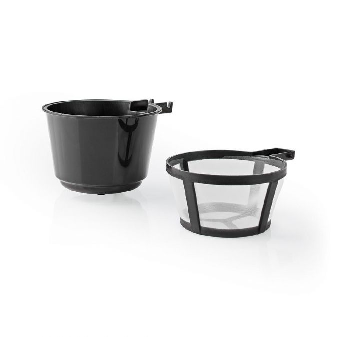 Single Serve 1 Cup Electric Filter Coffee Maker with Digital Timer + 0.42L Double Wall Travel Mug - Black