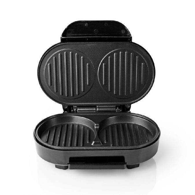 1000W Electric Non-stick Twin Hamburger Burger Patty Maker Grill Griddle Cooker
