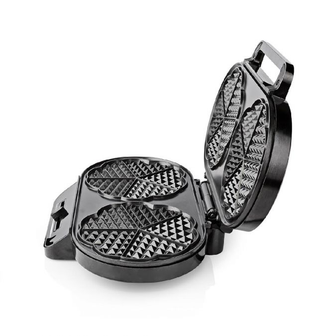 Waffle Maker Machine Dual 14cm Heart Shape Slice Non Stick Iron Press 1200W