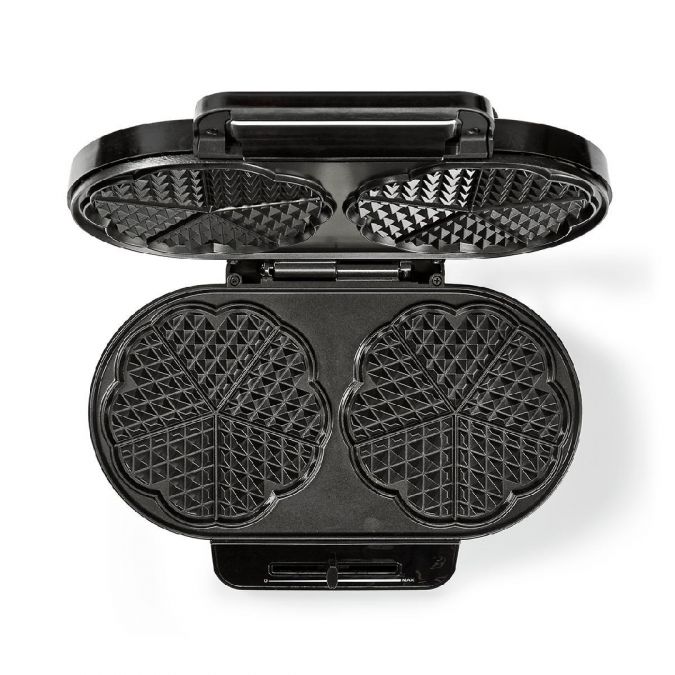 Waffle Maker Machine Dual 14cm Heart Shape Slice Non Stick Iron Press 1200W