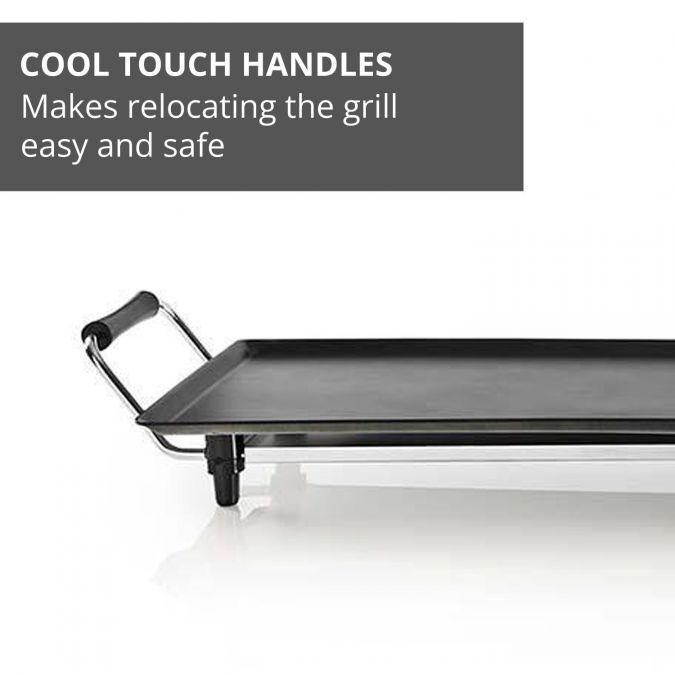 Electric Non Stick Teppanyaki Table Top Grill Griddle Plate BBQ with Drip Tray - 90cm x 23cm